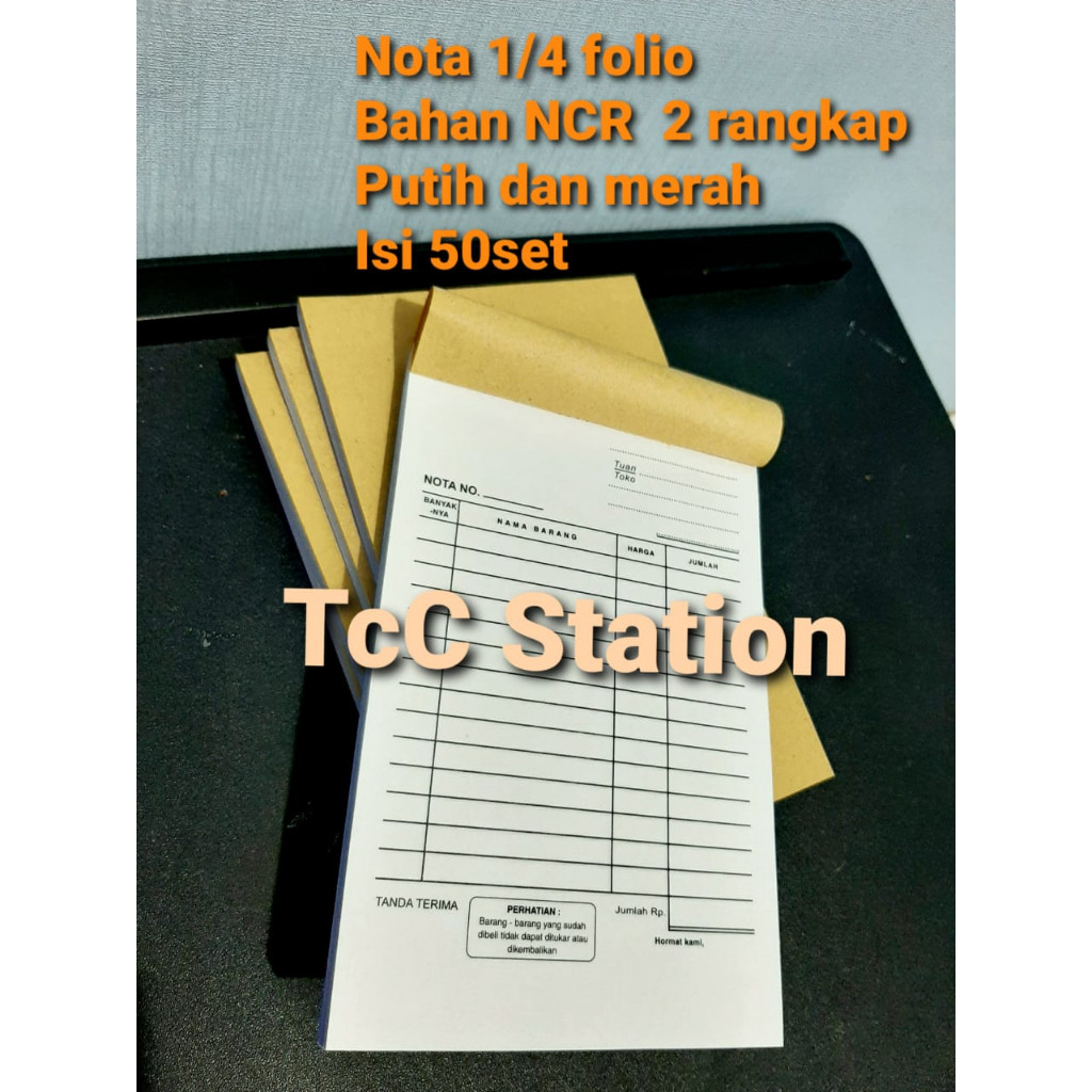 

1 PAK 5 BUKU Nota Kontan 2 ply isi 100 lembar ( 50 set ) Bon Nota Kontan 2ply Isi 100 lembar 50 set