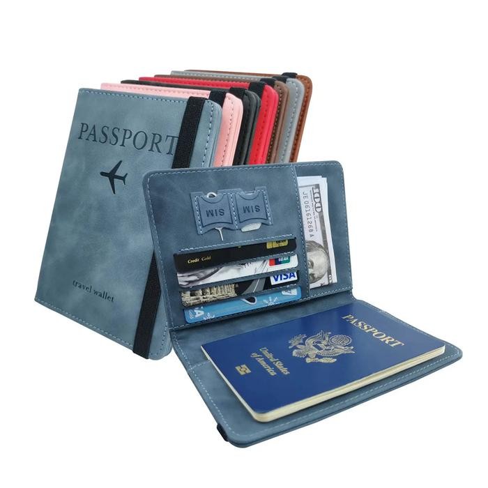 TimeToGo- Dompet Paspor Kulit Travel Leather Passport Cover Buku Nikah Tempat Pasport Case