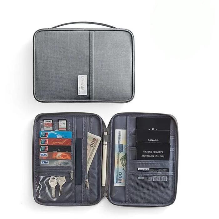 TimeToGo- Tas Dompet Kartu Paspor Atm Buku Bank Serbaguna / Travel Organizer