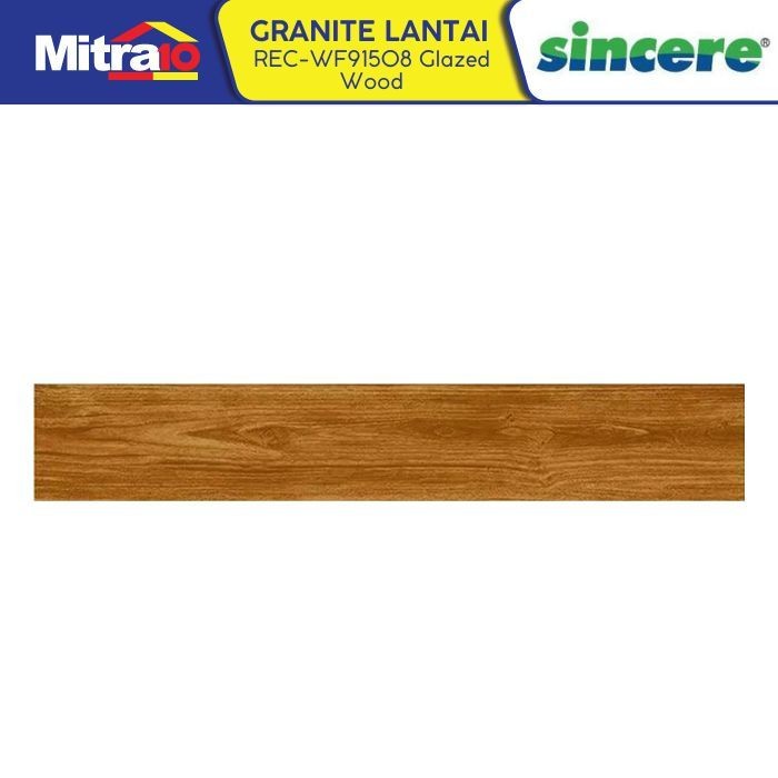 Sincere Granite Lantai REC-WF91508 Glazed Wood 15x90 Cm Coklat Kayu