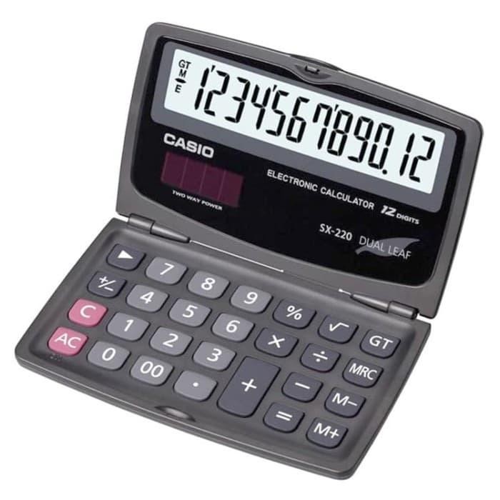 

GotSeef KALKULATOR LIPAT DUAL LEAF CASIO SX 220 ORIGINAL BERGARANSI 12 DIGIT