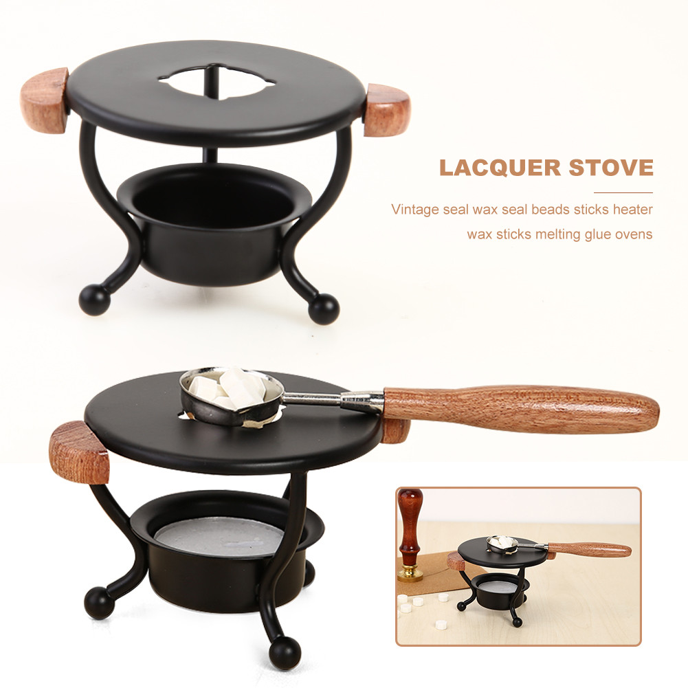 

Retro Sealing Wax Furnace Stove Tripod Fire Paint Wax Seal Stamp Stick Warmer Wax Furnace Stove Pot
