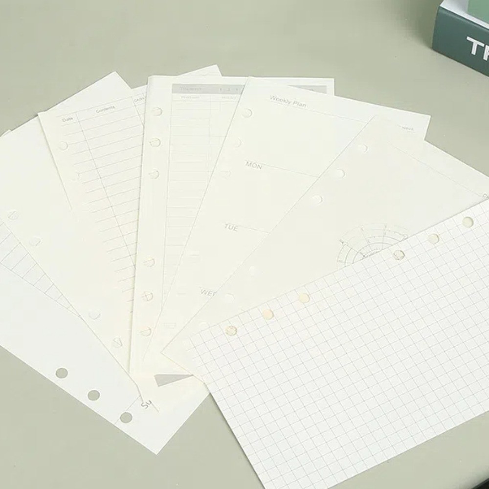 

45Sheet Loose-Leaf Notebook Refill Paper Refill Spiral Binder Index Inside Page Cards A5 A6 A7 Inner