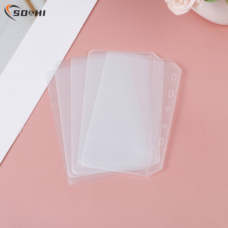 

5Pcs Binder Pockets A5 A6 A7 Binder Folders For Notebook Binder Transparent Document Filing Bags