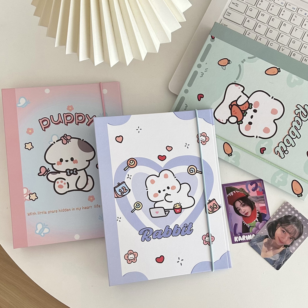 

A5 Cartoon Puppy Cover Binder Photocards Kpop Idol Card Album Collect Book Loose-Leaf Cute Notebook