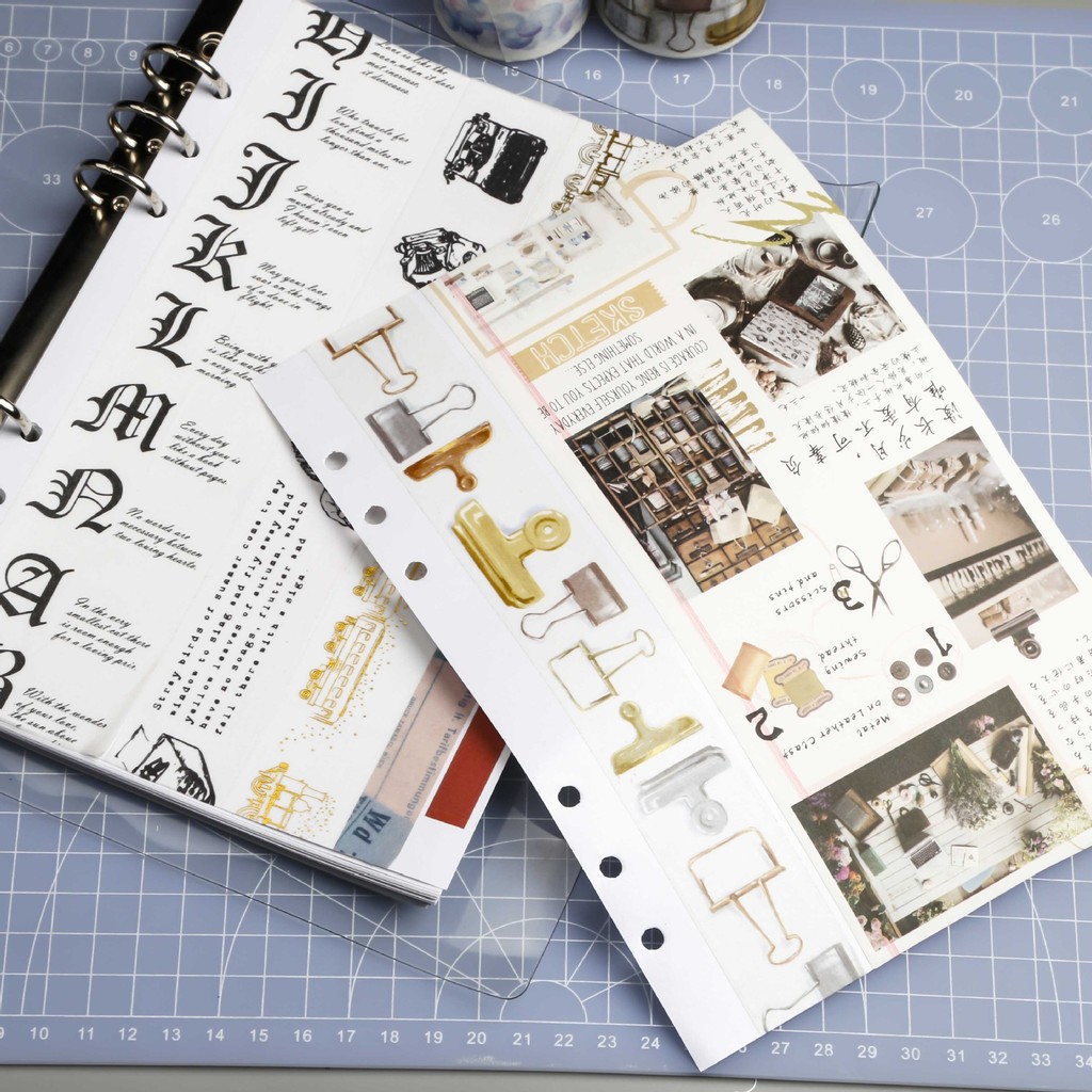 

Double-Sided Release Paper Adhesive Tape Release Paper Six-Hole Release Paper Storage Map Book Diy