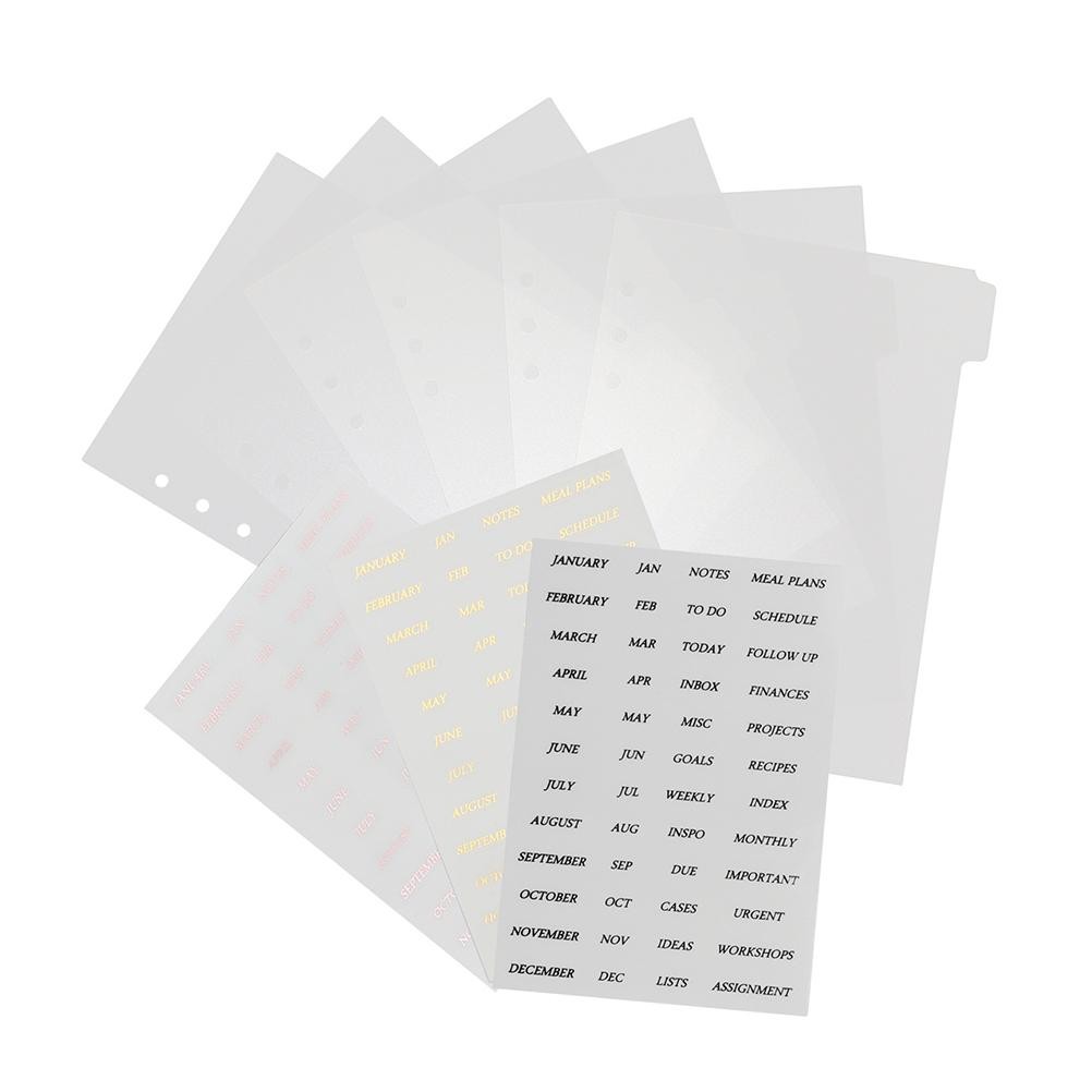 

Dividing Page Stickers Divider Tabs Binder Dividers With Line Pockets Transparent