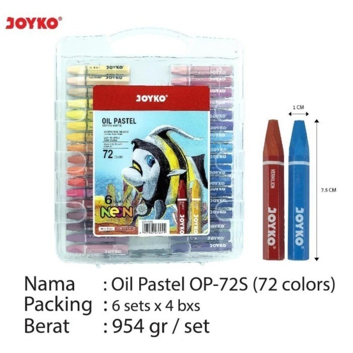 

Krayon / Crayon Joyko 72 Oil Pastel Op-72S #Gratisongkir