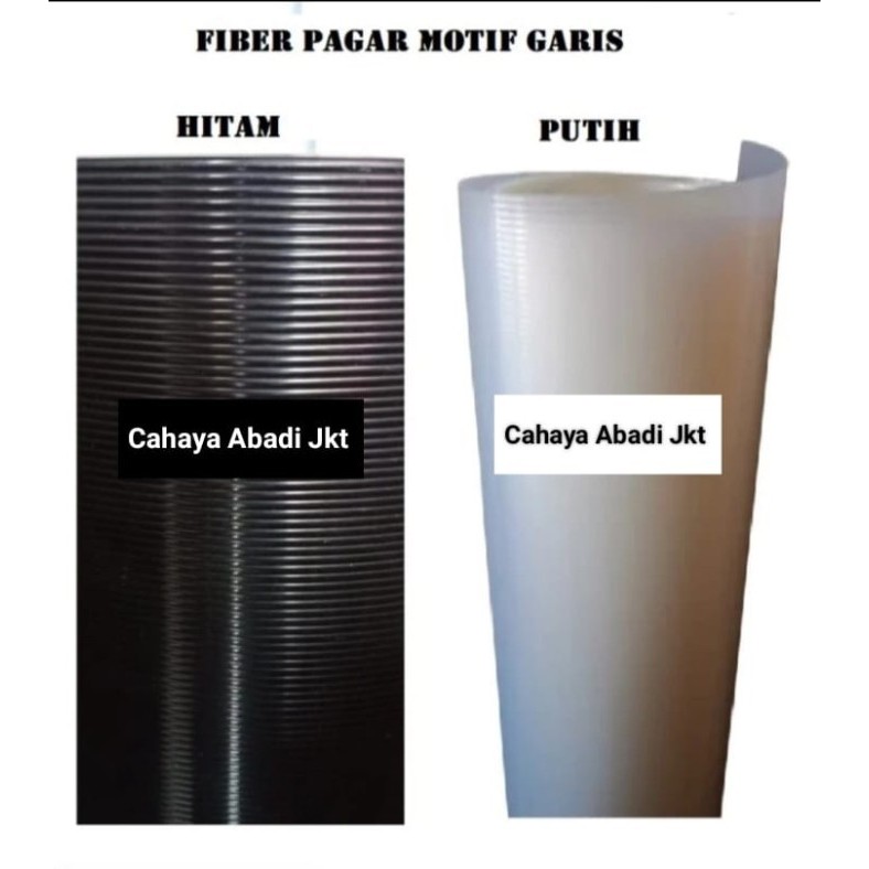 H0M3Sweet- Fiber Glass Pagar Hitam Garis Lebar120Cm