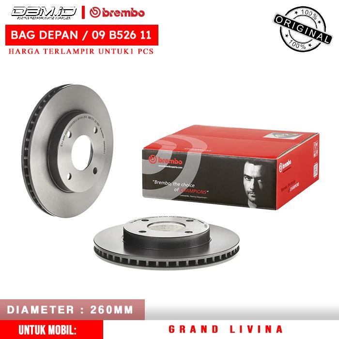 Brake Disc Rotor Brembo slotted Drilled Grand Livina