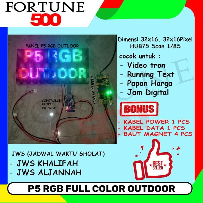 PANEL P5 RGB OUTDOOR MODULE MODUL LED FULL COLOR RUNNING TEXT SMD