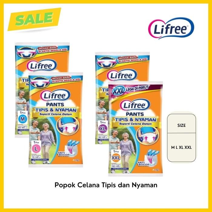 LIFREE POPOK CELANA DEWASA [ 1 DUS 48PCS ] M / L / XL