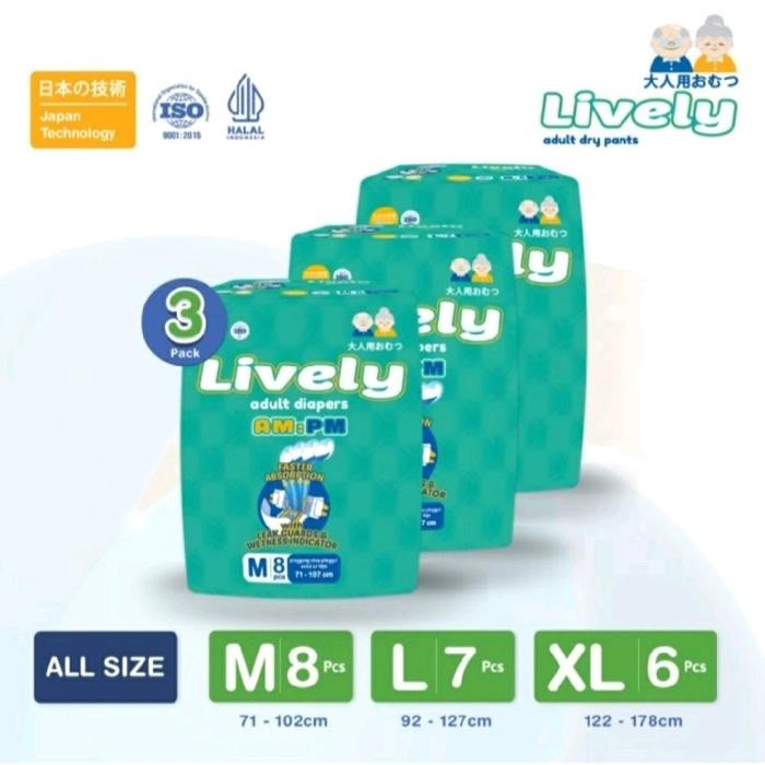 LIVELY Popok Dewasa Perekat Tape Adult Diapers Murah