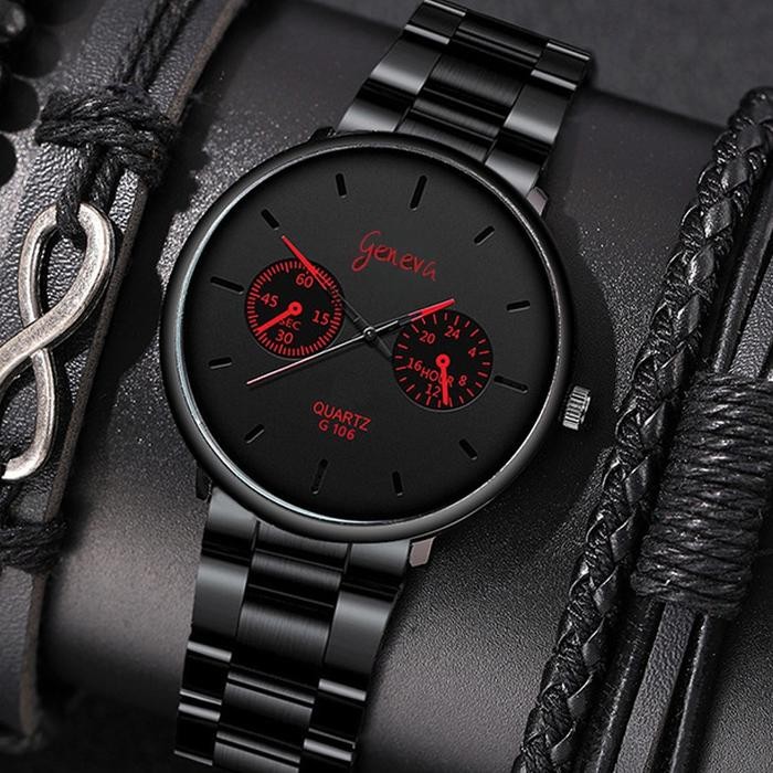 Jam Tangan Pria Bisnis Kasual Import Original Premium Asli Tahan Air New Model Lexier Terbaru Dial