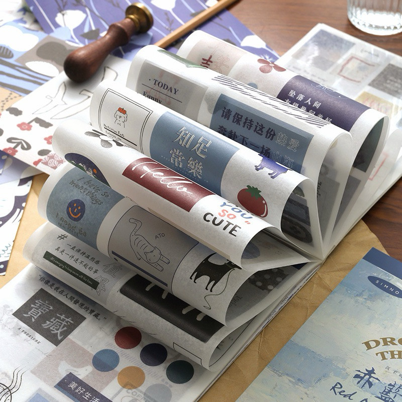 

Sticker book retro tanaman vintage series 50 lembar