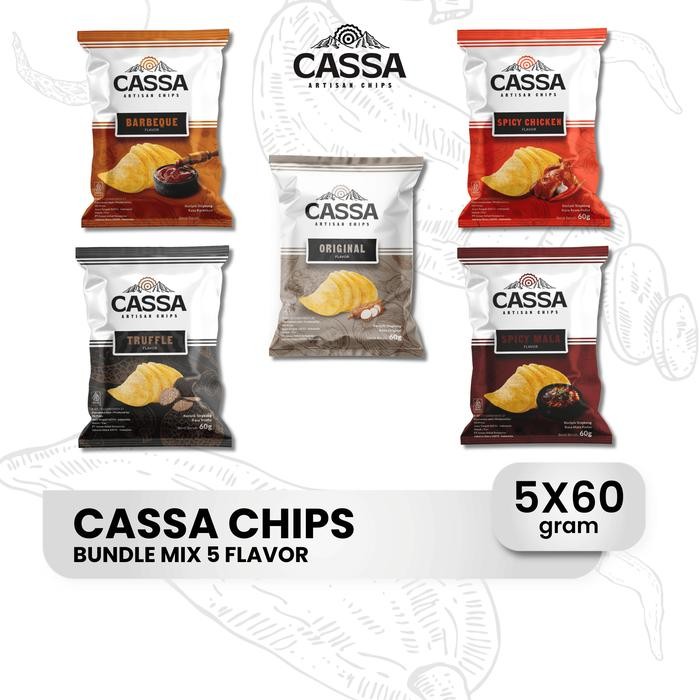 

PastikanTerjaminMutunya- Keripik Cassa Mix Flavor 60gr x 5pcs