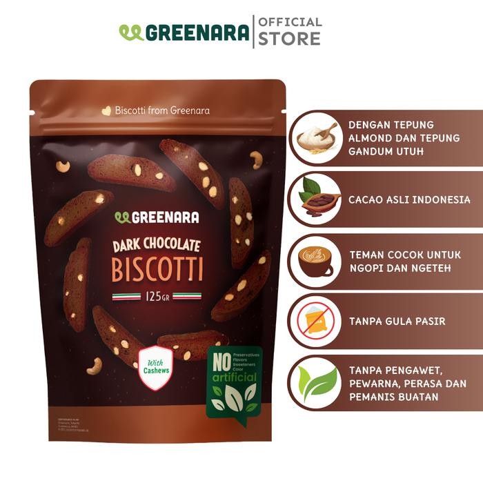 

PastikanTerjaminMutunya- Greenara Dark Chocolate Cashew Biscotti 125gr