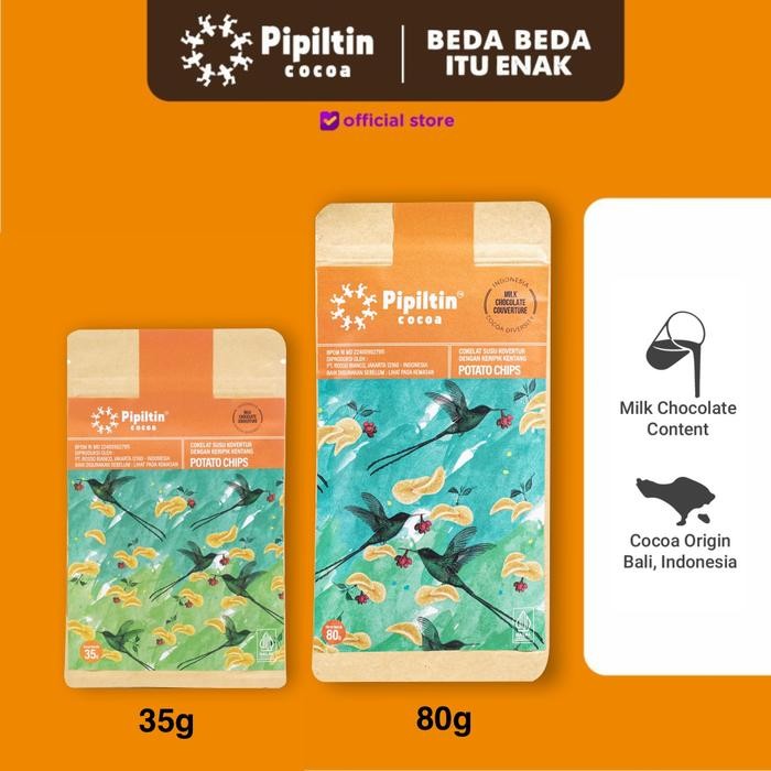 

PastikanTerjaminMutunya- Pipiltin Cocoa Milk Chocolate - Chocolate Bar Potato Chips