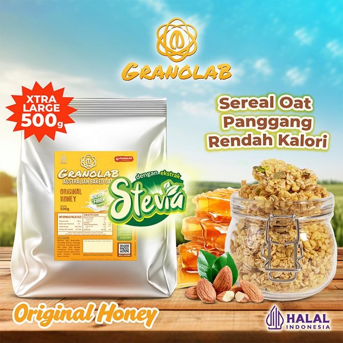 

PastikanTerjaminMutunya- Granola 500 gr Original Honey - Granolab Muesli