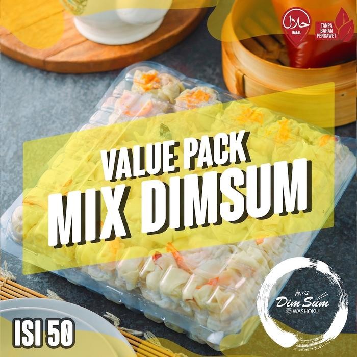 

PastikanTerjaminMutunya- MIX DIMSUM 7 TOPPING PREMIUM (50 PCS) - WASHOKU DIMSUM