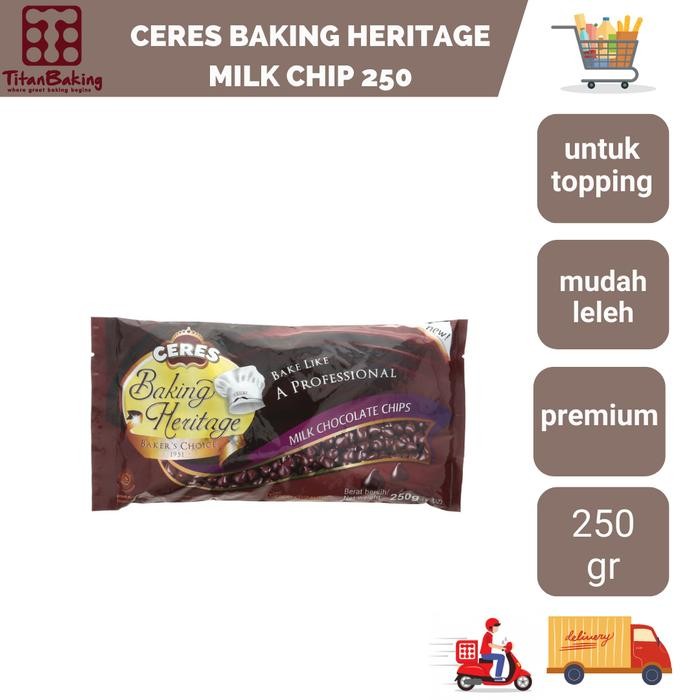 

PastikanTerjaminMutunya- CERES BAKING HERITAGE MILK CHIP 250