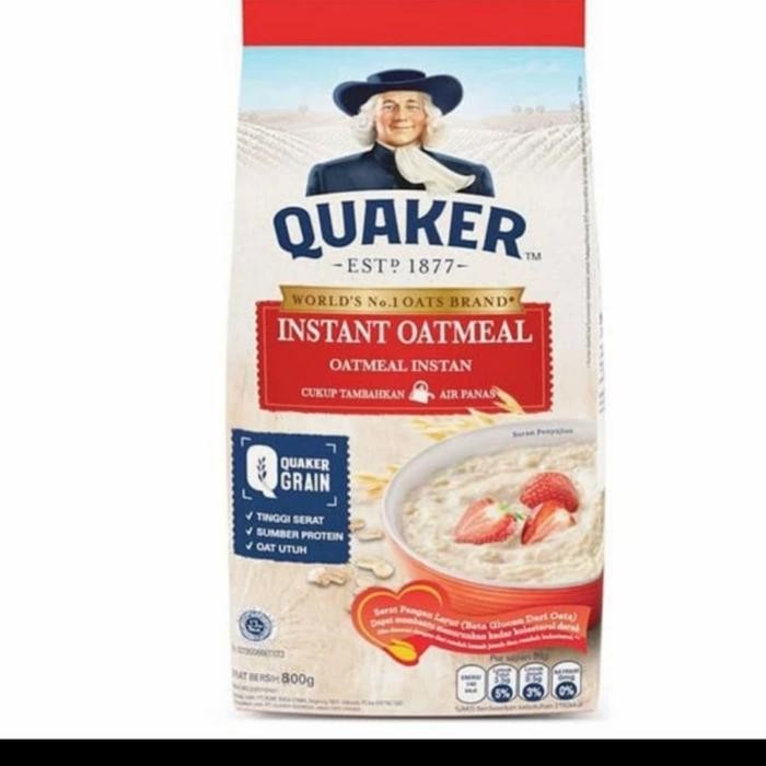 

PastikanTerjaminMutunya- Quaker Oat instant cook oatmeal 800gram merah