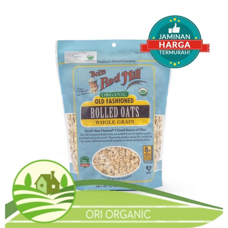 

PastikanTerjaminMutunya- Bobs Red Mill Organic Old Fashioned Rolled Oat 32oz 907g