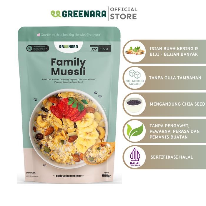 

PastikanTerjaminMutunya- Family Muesli 500gr / Sarapan Sehat