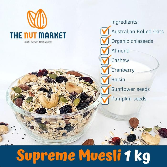 

PastikanTerjaminMutunya- Superfood Muesli 1kg Sarapan Cepat Murah