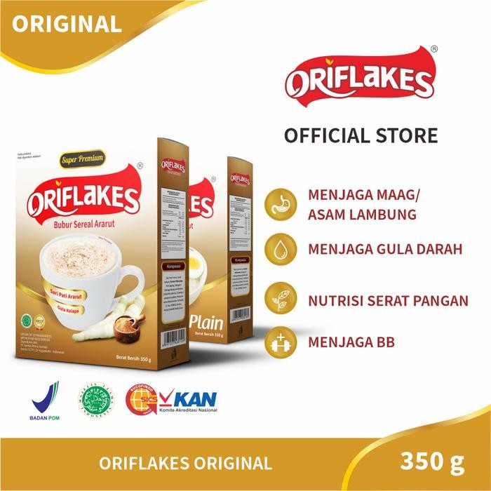 

PastikanTerjaminMutunya- Oriflakes sereal umbi garut solusi maag & asam Lambung 350 gr-Original
