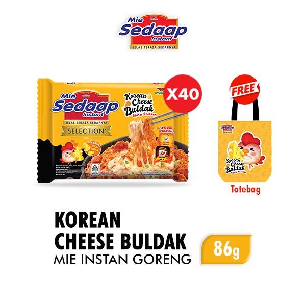 

SemuAReadyYaB0Zq- Sedaap Mie Instan Goreng Korean Cheese Buldak 86gr x 40 Free Totebag