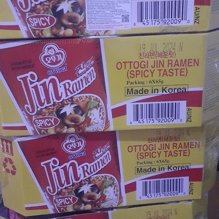 

SemuAReadyYaB0Zq- ottogi jin ramen spicy cup,65g,1pack isi 6cup