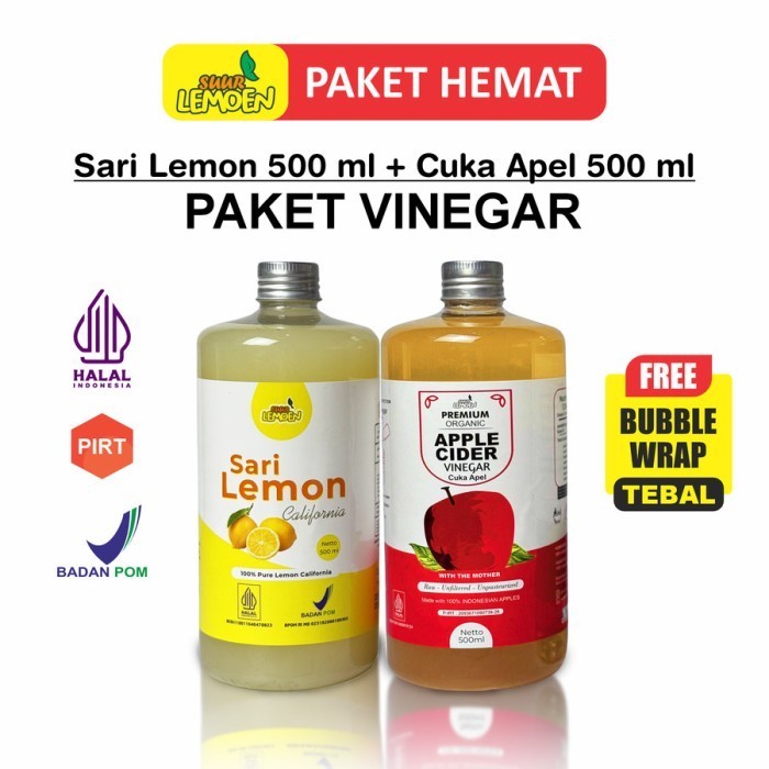 

BnyKpilihAnSkrG- Paket Best Seller Appel + Lemoen Vinegar 2 Botol Paket Diet Organik Bundling Cuka