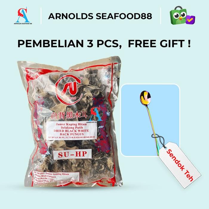 

BnyKBonusBelidiMari- Jamur Kuping Hitam Putih 1KG SU Brand/ White Back Fungus - SUHP1 Brand