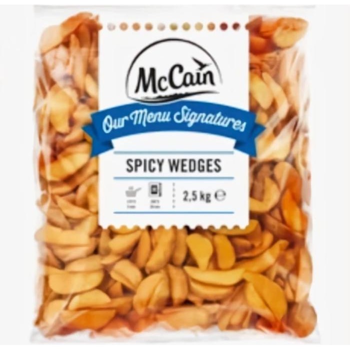 

BnyKBonusBelidiMari- Potato Spicy Wedges Seasoned Kentang Wedges Bumbu - 2.5 kg