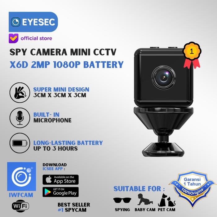 Jepret- Eyesec Spy Cam Cctv Mini 1080P Kamera Cctv Indoor Wifi