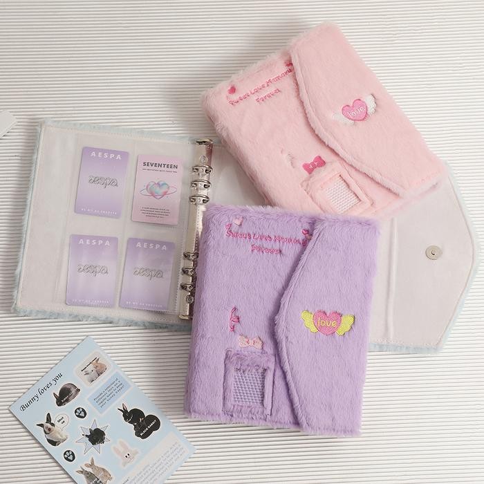 Camora- (A5 Size)Binder Photocard Album Pc Fluffy Bulu Plush Collect Book Binder Album