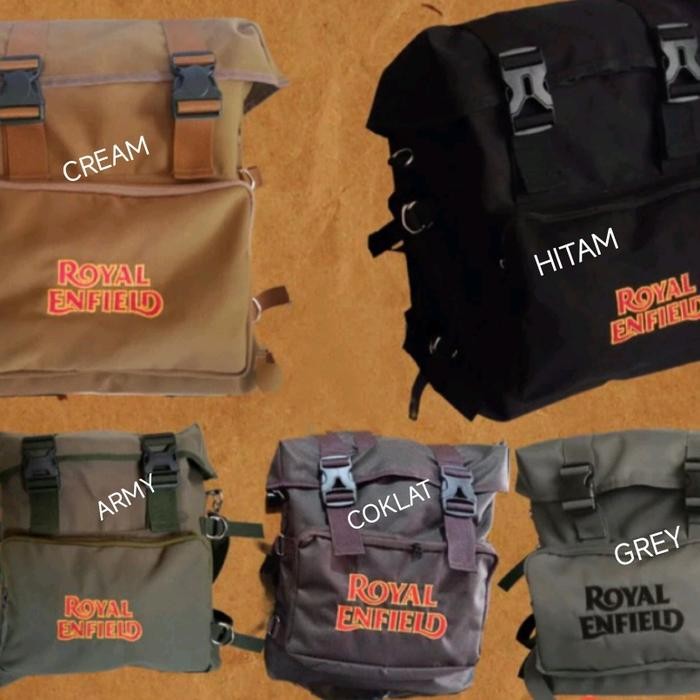 PREMIUM Sidebag Side Bag Tas Samping Royal Enfield dengan Logo Royal Enfield