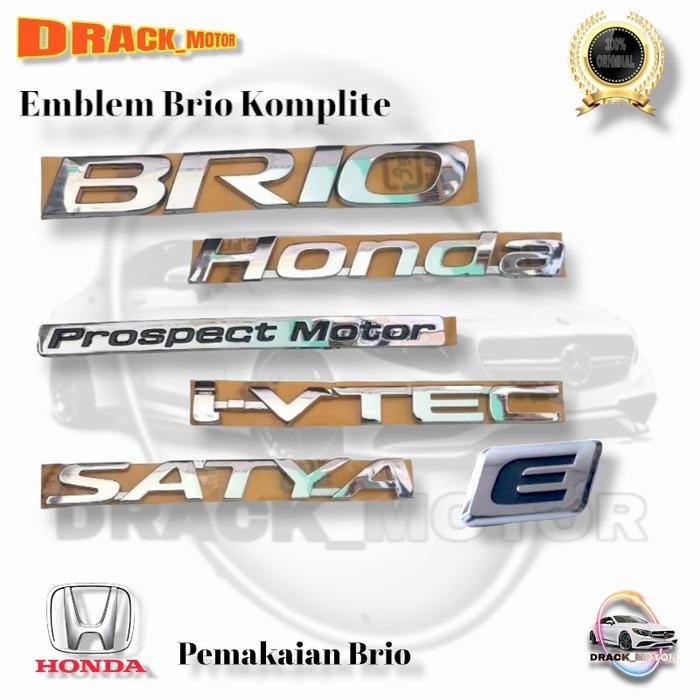 PREMIUM EMBLEM BRIO ORIGINAL HONDA BRIO/EMBLEM BAGASI HONDA BRIO/EMBLEM HONDA