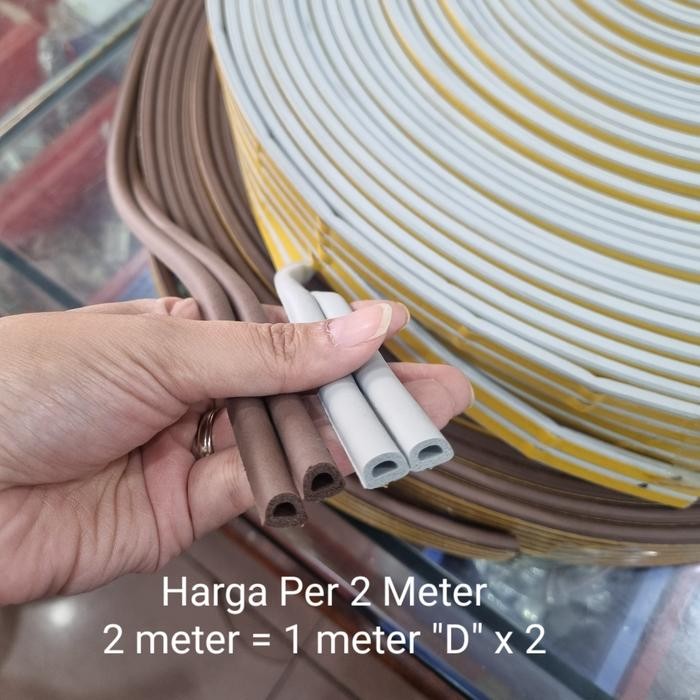 PREMIUM Peredam Pintu Karet / Mohair pintu Tipe D / Door Seal Jendela / pintu