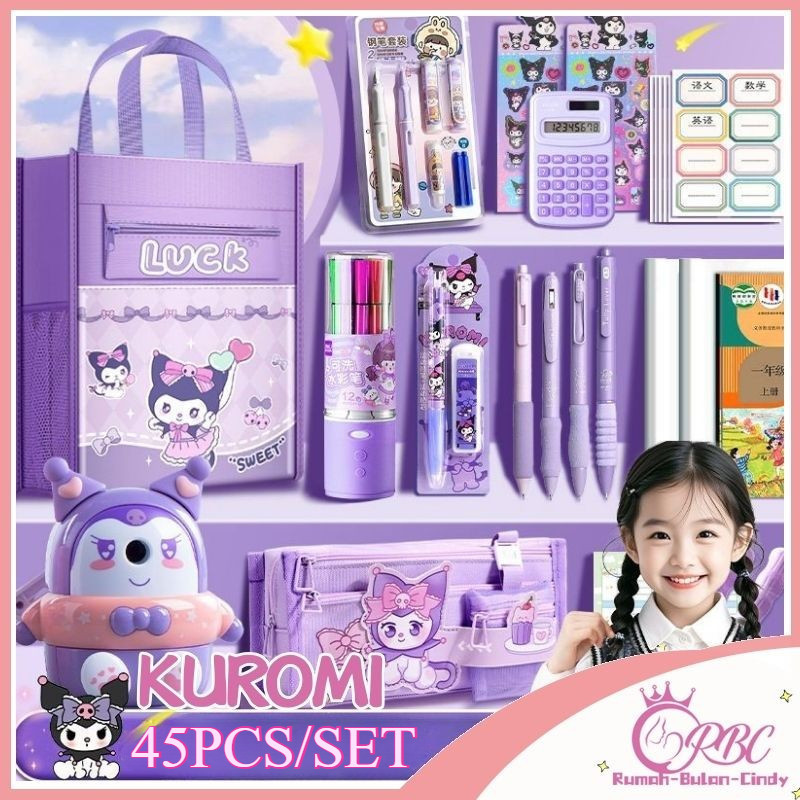 

PROMO / [Penjual Lokal] Set lengkap perlengkapan alat tulis siswa 45-IN-1 tas penyimpanan alat tulis