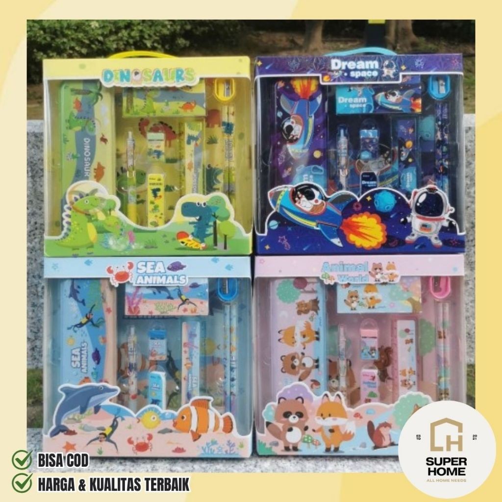 

PROMO / SH17 - Paket Alat Tulis Set 9 in 1 / Stationary Set Alat Tulis Sekolah isi 9 pcs /