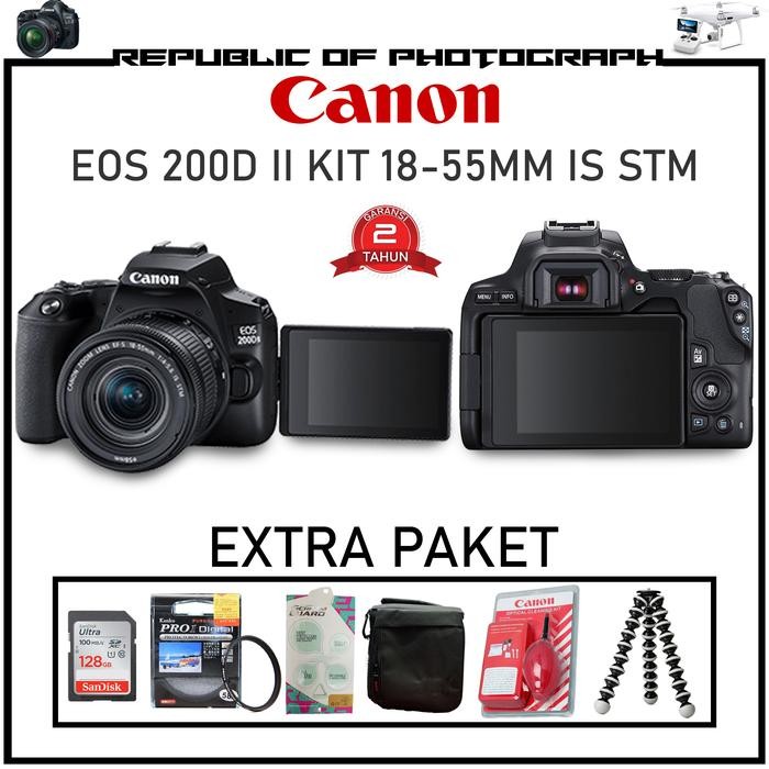 Cam- Canon Eos 200D Mark Ii Kit 18-55Mm Is Stm / Canon 200D Mark Ii Resmi