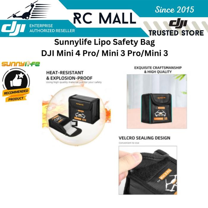 Clixsy- Battery Baterai Lipo Safety Bag Dji Mini 4 Pro Drone Dji Mini 3 Pro Dji Mini 3 Case