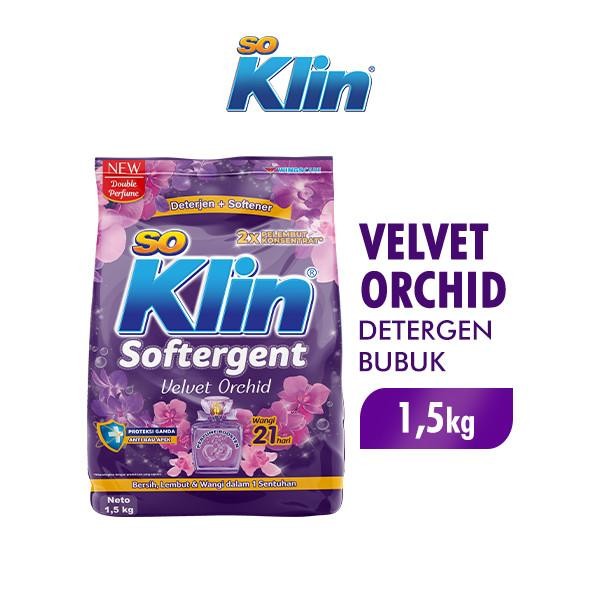 soklin detergent bubuk softergent 1,5kg/ softergent soklin 1,5kg