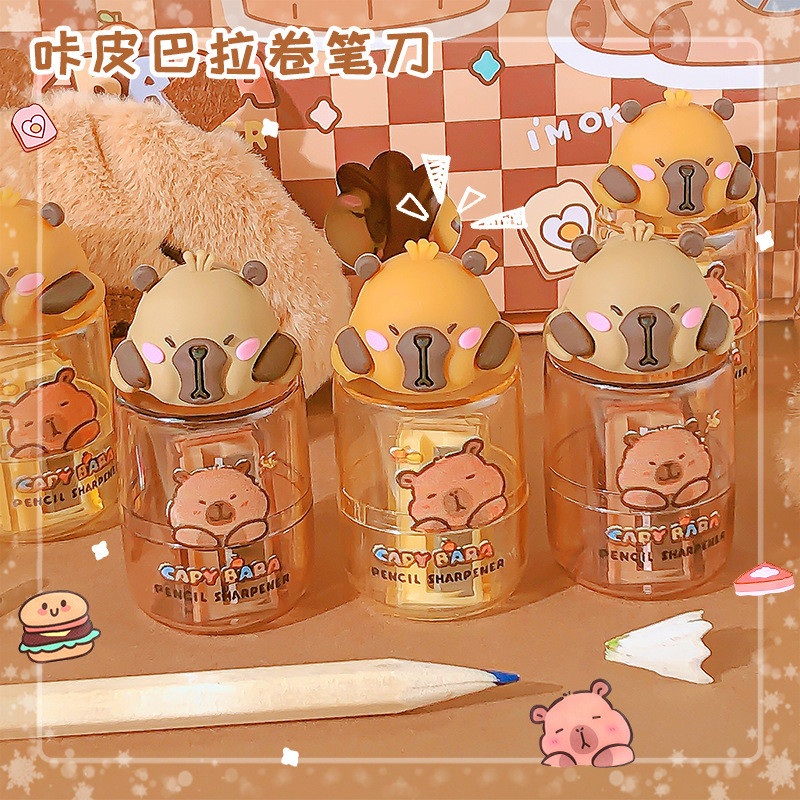 

Creative Capybara Pencil Sharpener Pencil Cutting Tools Cute Handheld Pencil Sharpener School