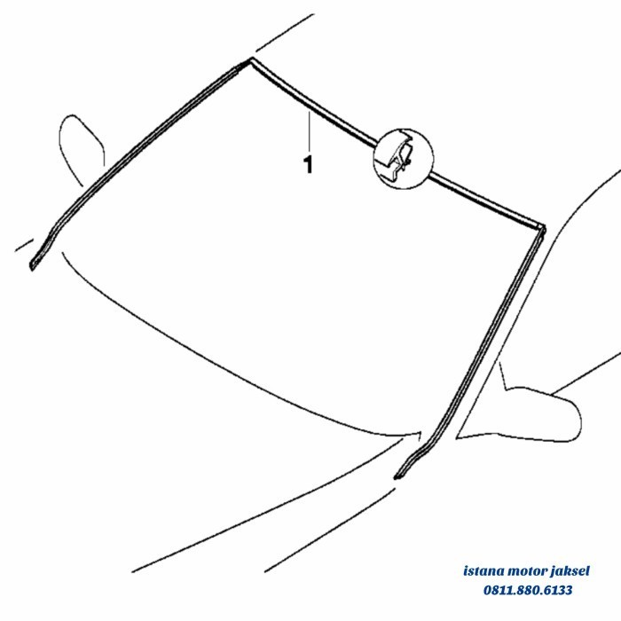 KARET KACA DEPAN ATAS BMW E39