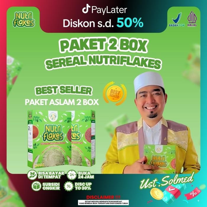

Sereal Nutriflakes Original 280 gram 2 BOX Diributor Resmi Nutriflakes Umbi Garut Halal BPOM Makanan