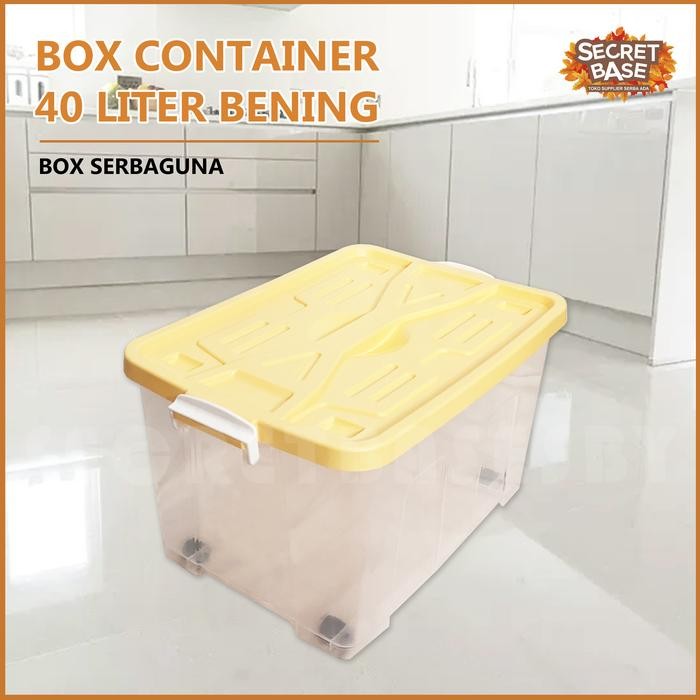 BOX CONTAINER 40 LITER + RODA - Kontainer Box Plastik / Container Box