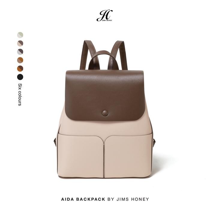 Jims Honey - Aida Backpack - Tas Ransel Wanita Kulit Sekolah *